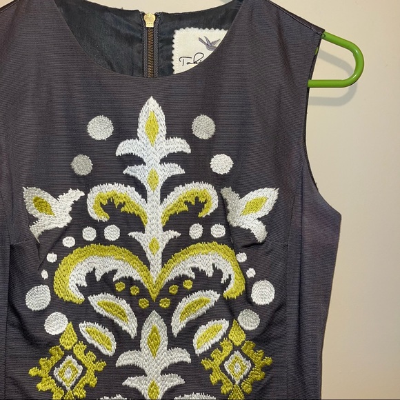 Anthropologie Tabitha Embroidered Fountain Shift Dress - Picture 8 of 8